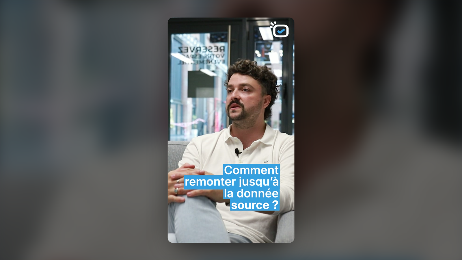 Image de la capsule vidéo OSAD : Antoine Crespin en interview, sous-titre « Comment remonter jusqu'à la donnée source ? ».